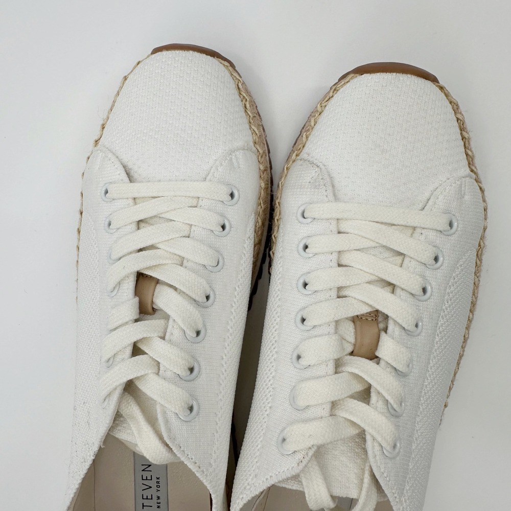 Steven by Steve‎ Madden Espadrille White Sneaker Like New Size 9 - Picture 4 of 9